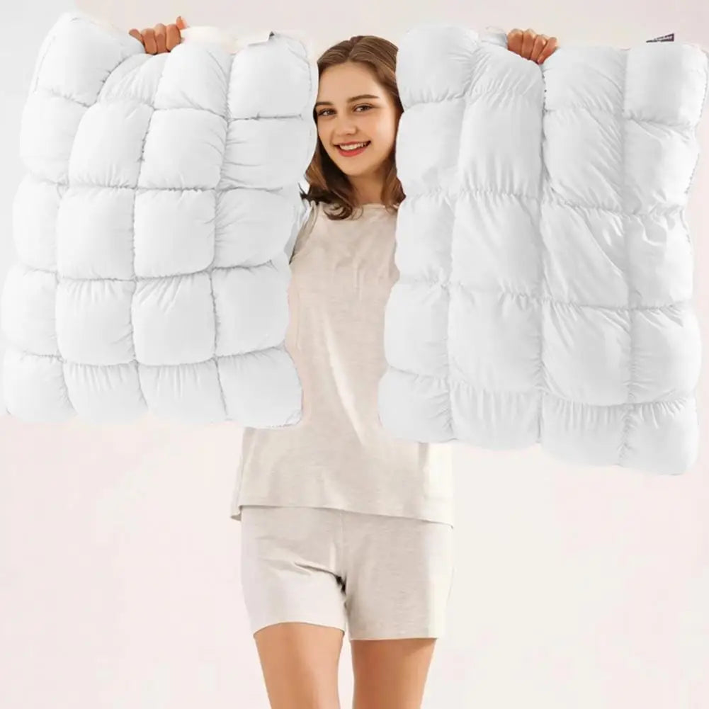 Everyday Use Pillow Soft Pillow Puff Pillow for Side Back Sleepers Soft Breathable Quilted Sleeping Machine Washable Fluffy