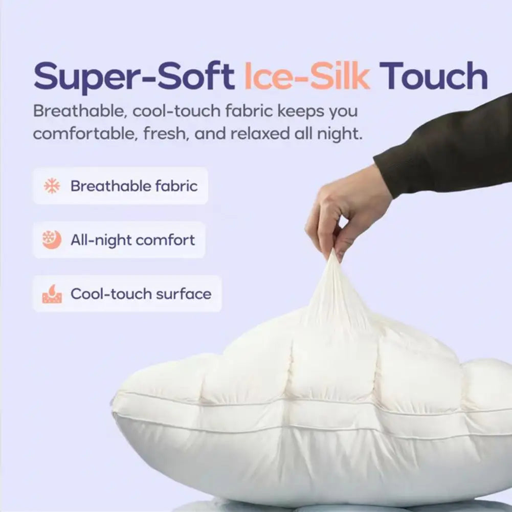 Everyday Use Pillow Soft Pillow Puff Pillow for Side Back Sleepers Soft Breathable Quilted Sleeping Machine Washable Fluffy